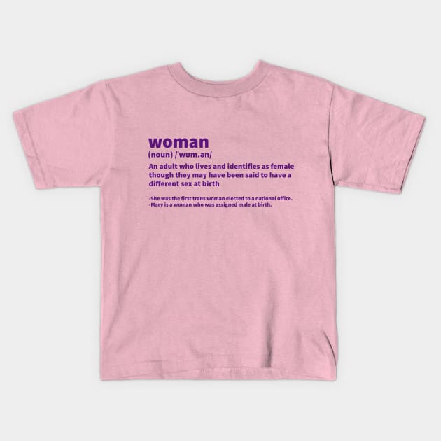 Woman Kids T-Shirt by Karma Chameleon